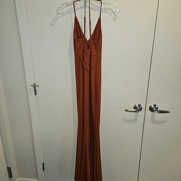 Michael Costello Revolve Genevieve  Maxi Dress Burnt Sienna Size XS - Picture 2 of 5